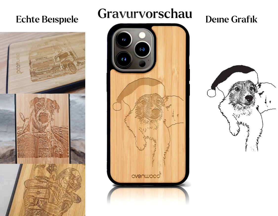 INDIVIDUELL iPhone 13 Pro Bambus-Kunststoff
